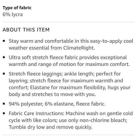 Cuddl Duds Climate Right Stretch Fleece Leggings - Picture 10 of 11